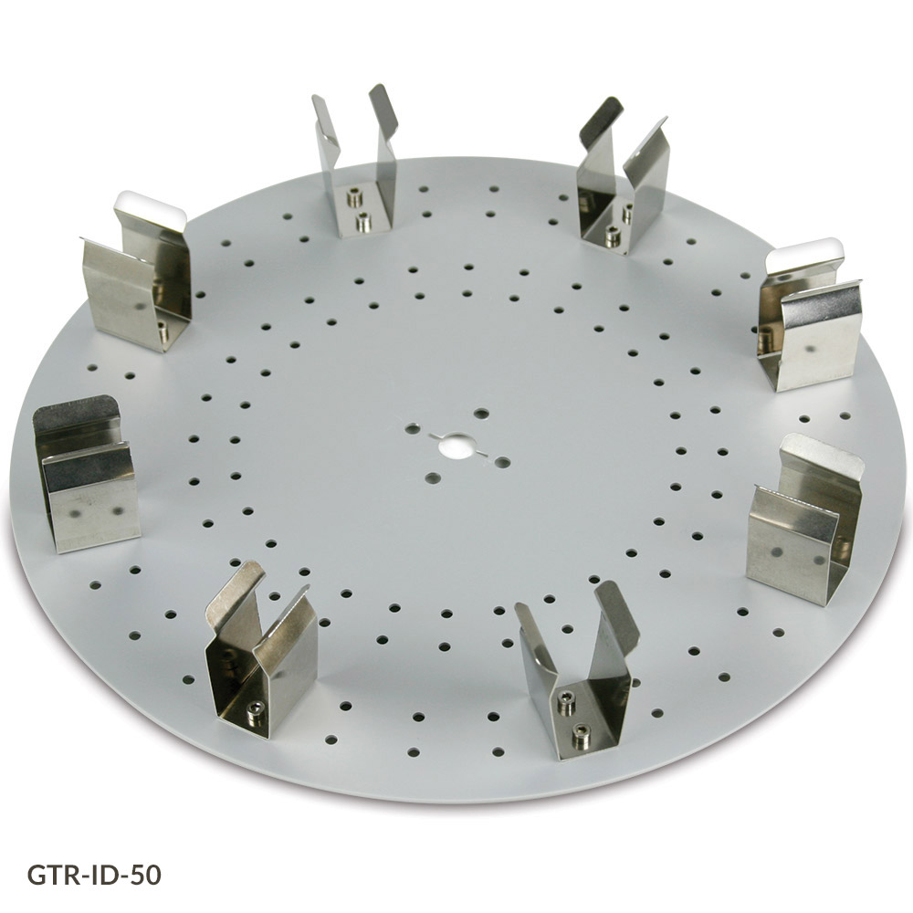 Globe Scientific Tube Holder Disk for use with GTR-ID Series Tube Rotators, 8-Place Disk, for 50mL Centrifuge Tubes Image